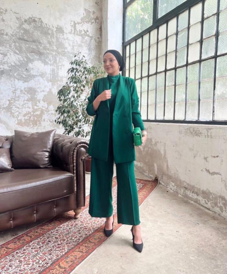 Ensemble combi Blazer Vert